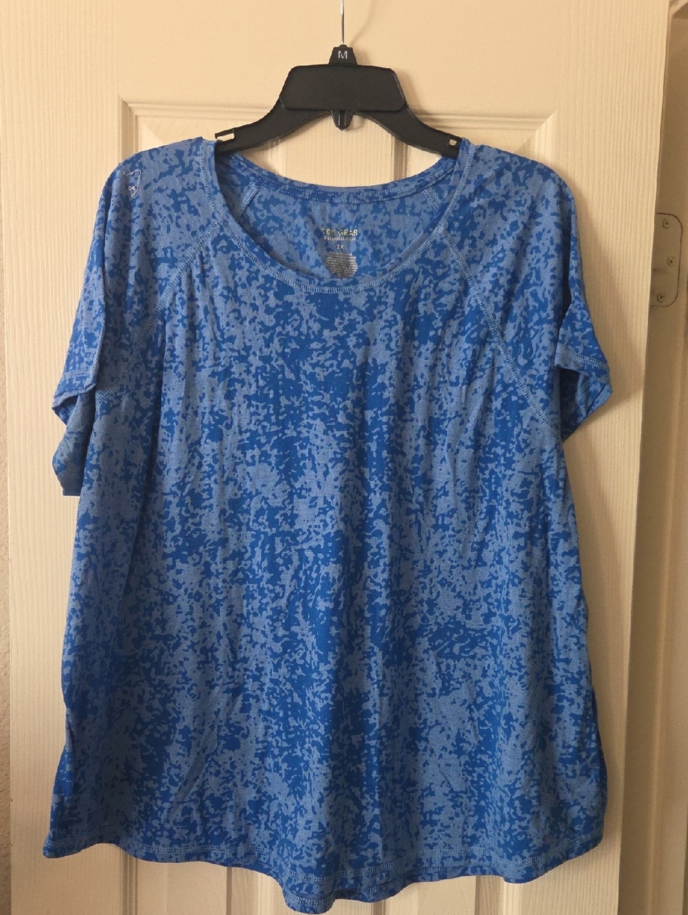 Tekgear Blue Burn Out Short-Sleeve Tee